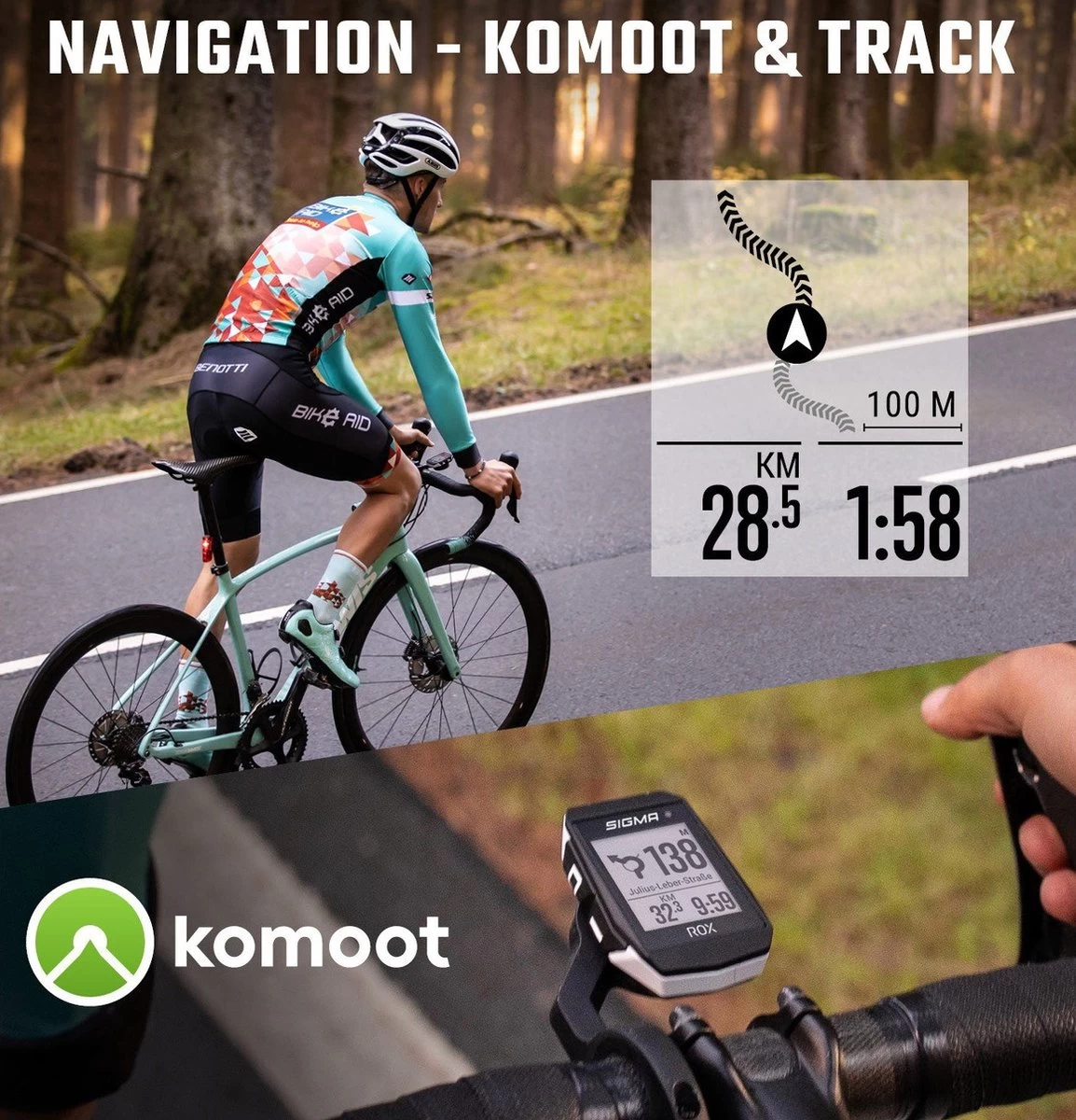 SIGMA SPORT ROX 11.1 EVO GPS Fietscomputer Incl. Stuurhouder, Zwart - Afbeelding 6