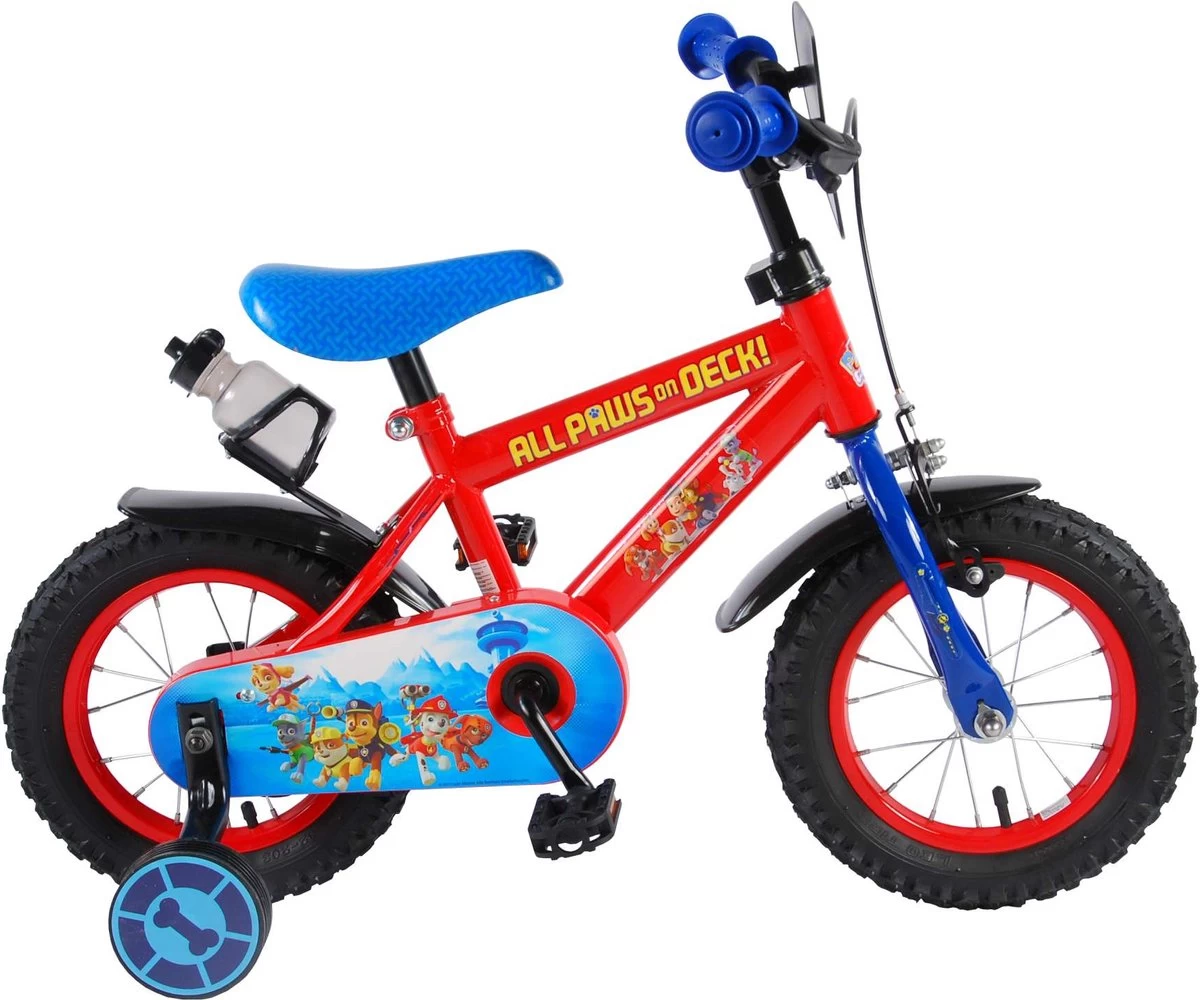 Volare Paw Patrol Kinderfiets - Jongens - 12 Inch - Rood/Blauw