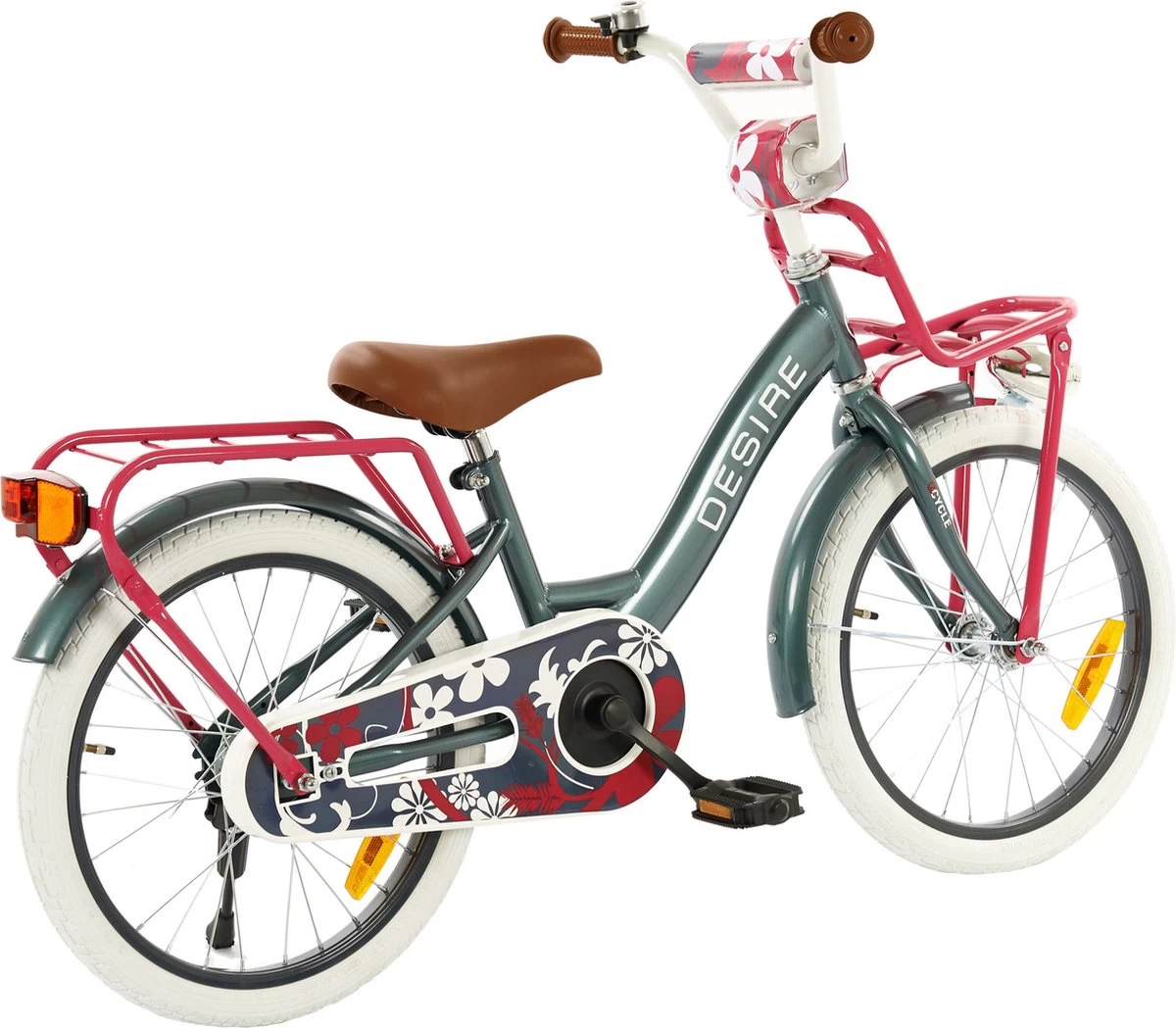 2Cycle Desire Kinderfiets - 18 Inch - Voordrager - Grijs - Meisjesfiets - Afbeelding 4