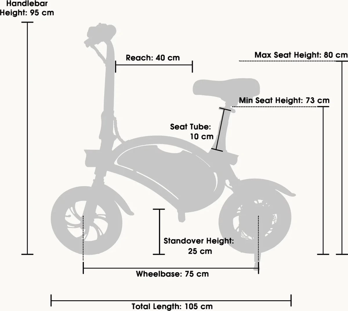 Windgoo - B3 Elektrische Long-Range E-Bike Met Trappers - E-bike - 25Km / H - Wit - Afbeelding 8