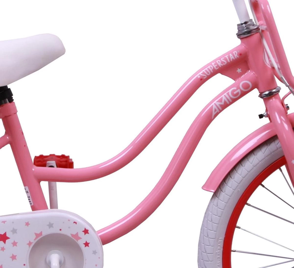 Amigo Superstar Meisjesfiets - Kinderfiets 20 Inch - Roze - Afbeelding 2