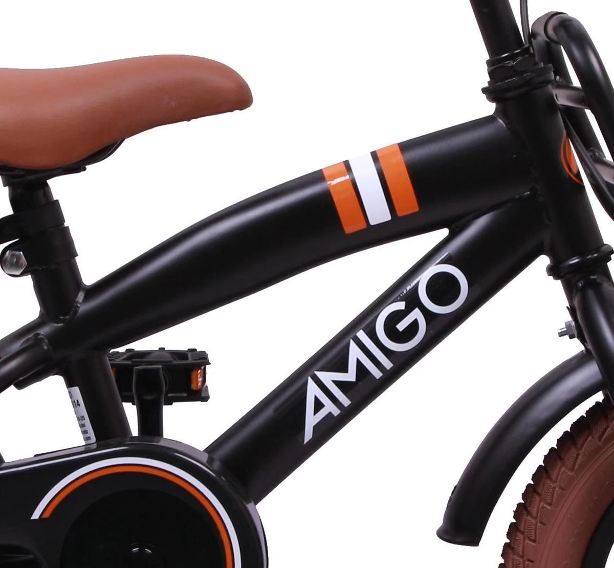 Amigo 2Cool Jongensfiets - Kinderfiets 12 Inch - Matzwart - Afbeelding 3