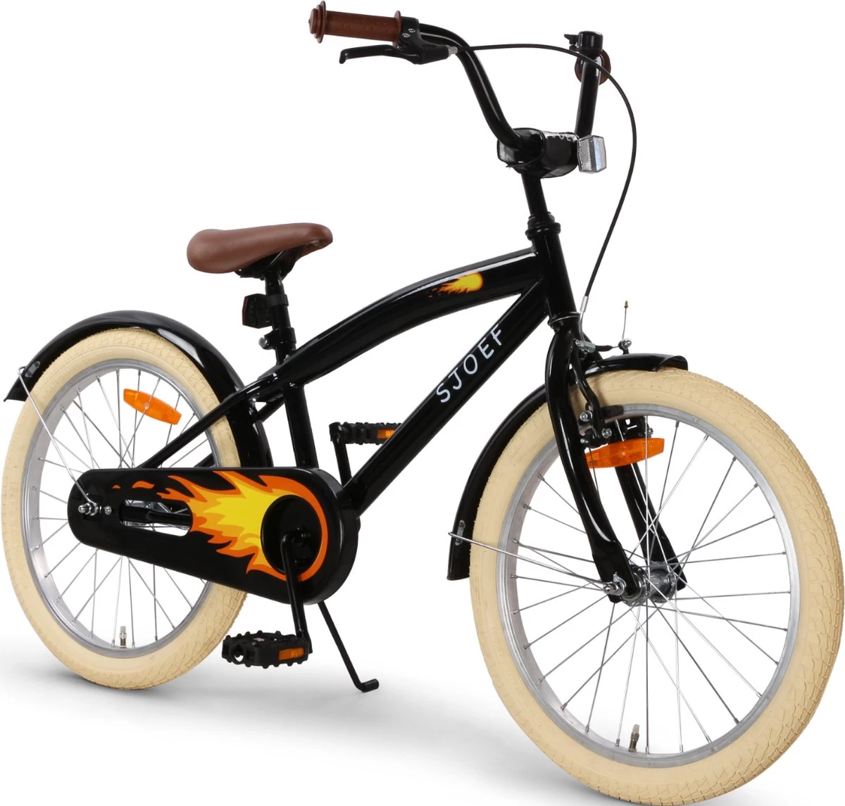 SJOEF Cruise Jongensfiets 20 Inch - Zwart - Afbeelding 2