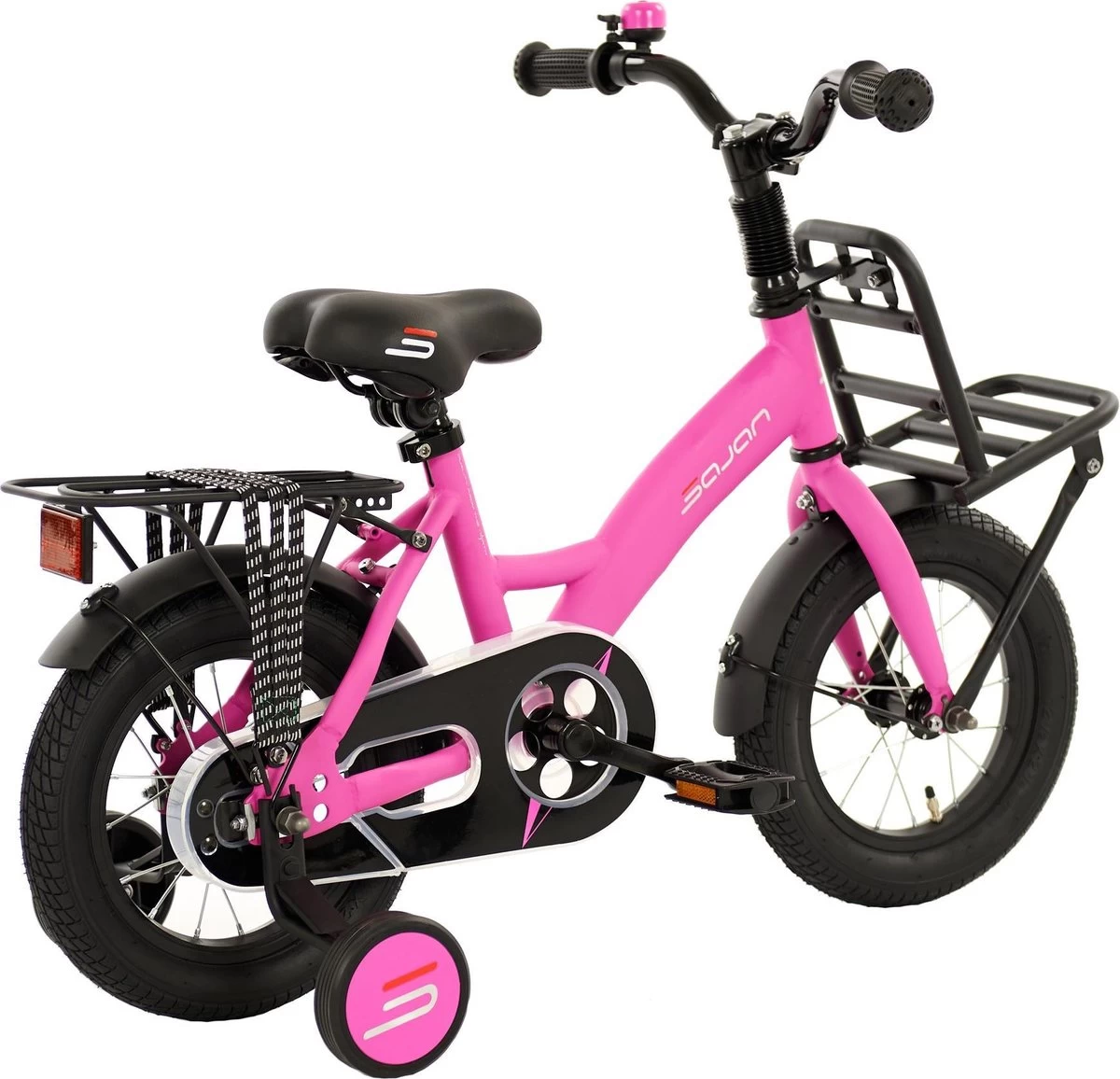 Sajan Kinderfiets - 12 Inch - Mat-Roze - Meisjesfiets - Afbeelding 3