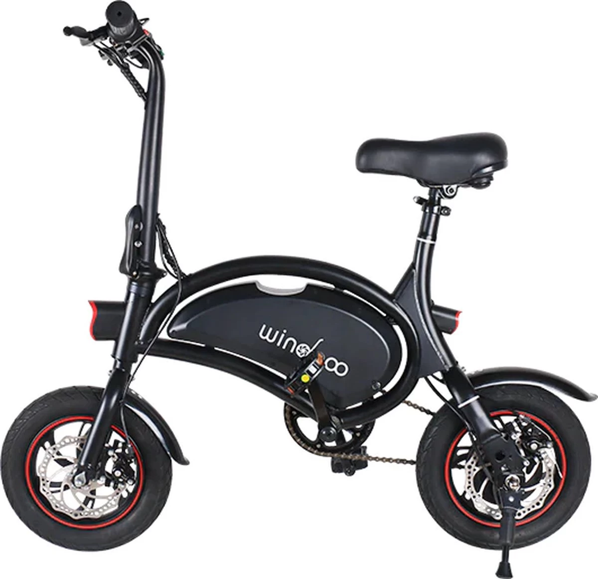 Windgoo - B3 Elektrische Long-Range E-Bike Met Trappers - E-bike - 25Km / H - Zwart