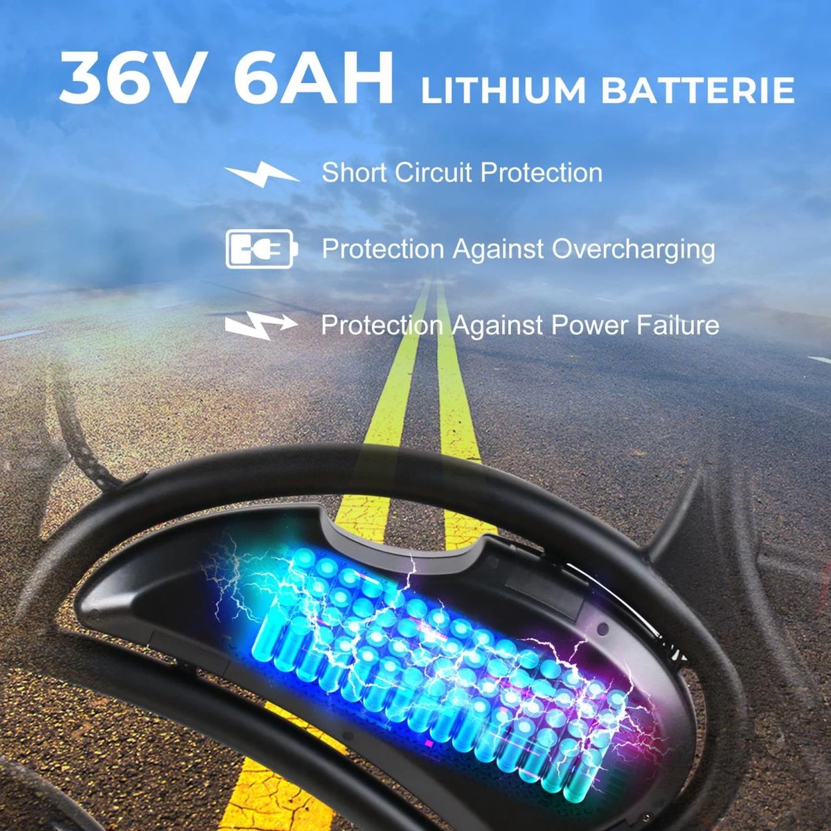 Merkloos Windgoo - B3 Pro V2 - Elektrische Long-Range E-Bike Met Trappers - E-bike - 25Km / H - Zwart - Afbeelding 4