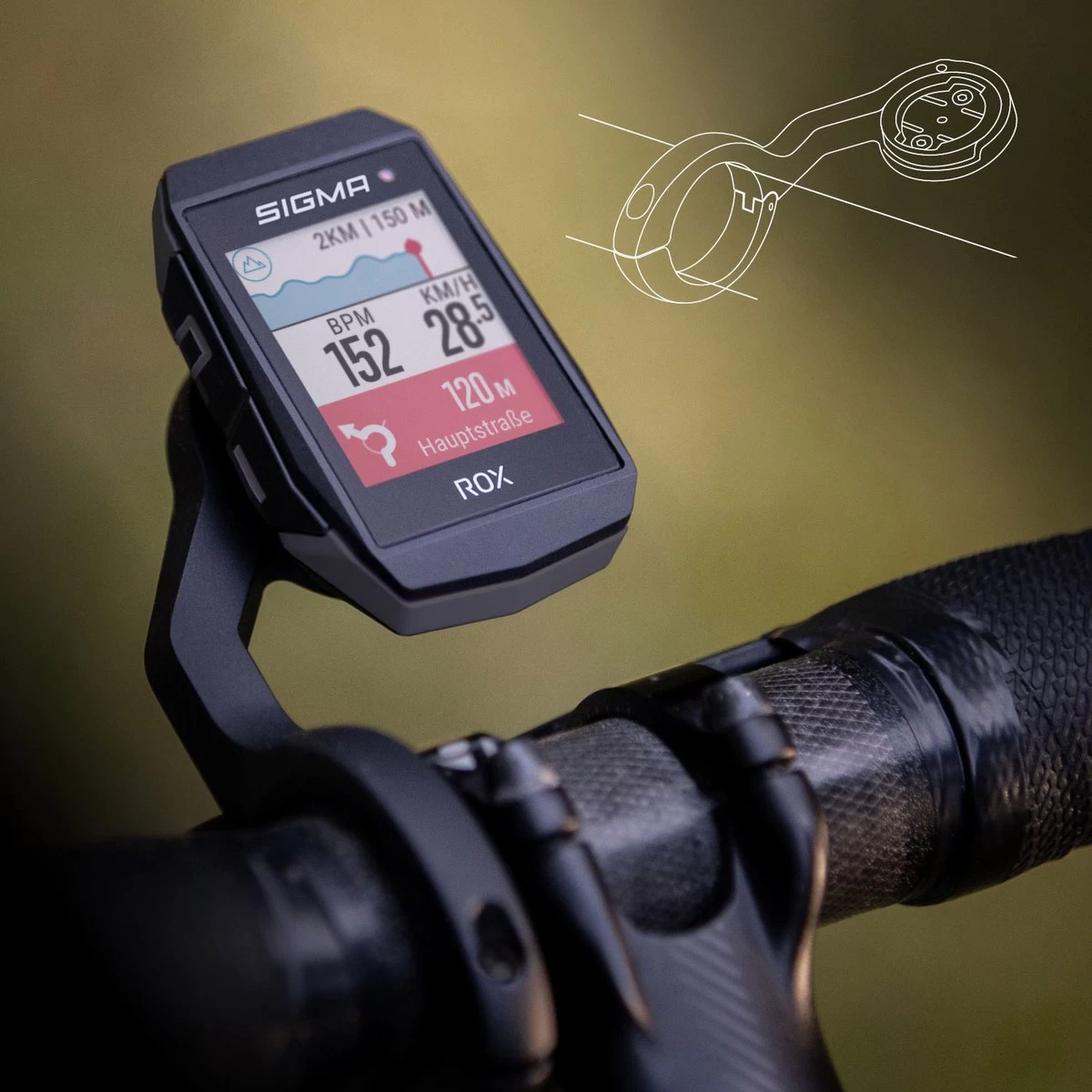 Sigma Sport ROX 11.1 EVO GPS Fietscomputer - HR Set - Zwart - Afbeelding 5