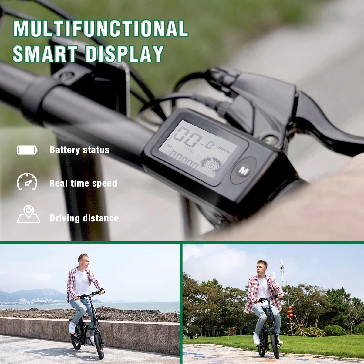 Hitway Elektrische Fiets | Opvouwbare E-bike | 16 Inch | 250W Motor | Zwart - Afbeelding 3