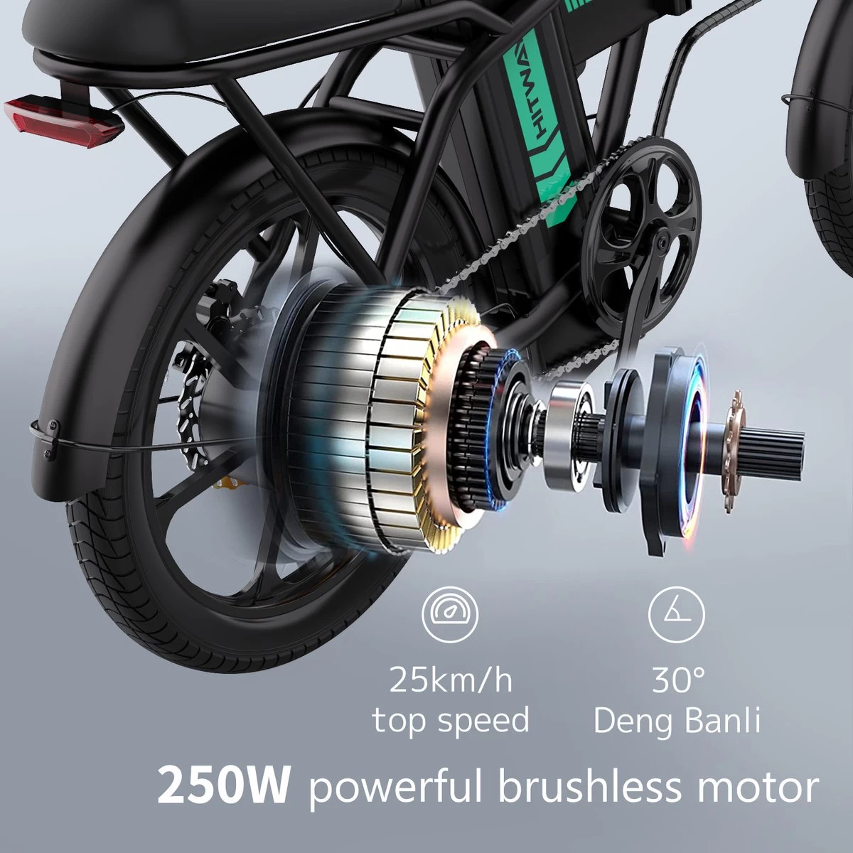 Hitway BK5 - Elektrische Fiets - E-Bike Opvouwbaar - 8,4Ah Accu- 2023 Model - Afbeelding 4