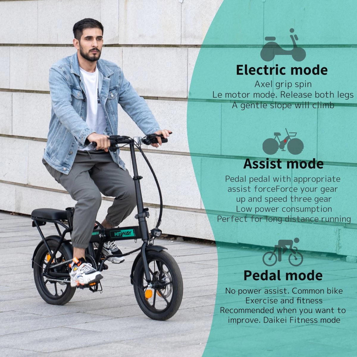 Hitway BK5 - Elektrische Fiets - E-Bike Opvouwbaar - 8,4Ah Accu- 2023 Model - Afbeelding 7