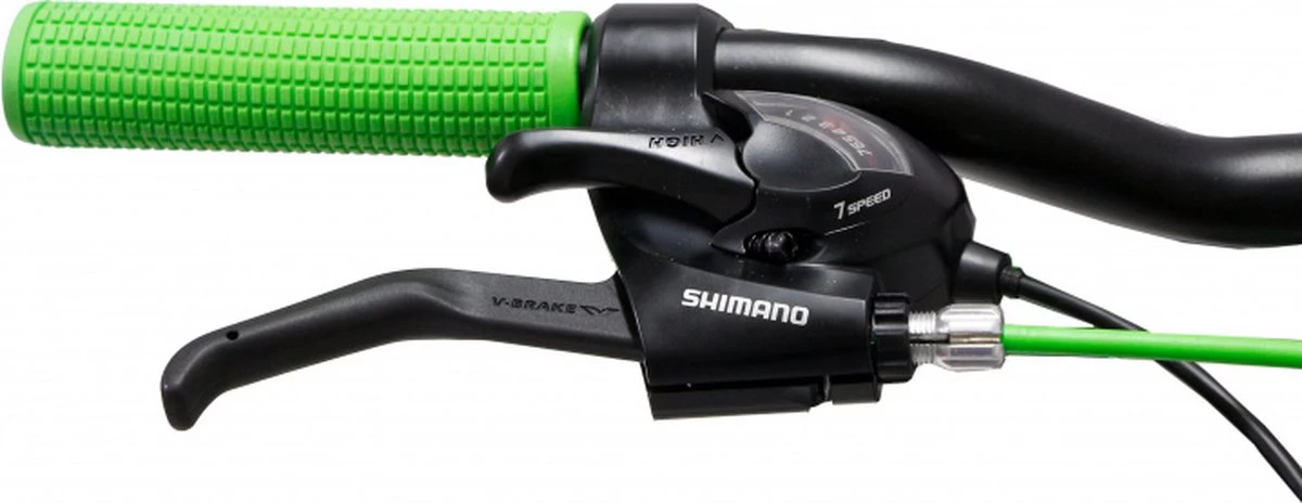 Amigo Fun Ride - Mountainbike 20 Inch - Voor Jongens En Meisjes - Met 7 Versnellingen - Zwart/Groen - Afbeelding 9