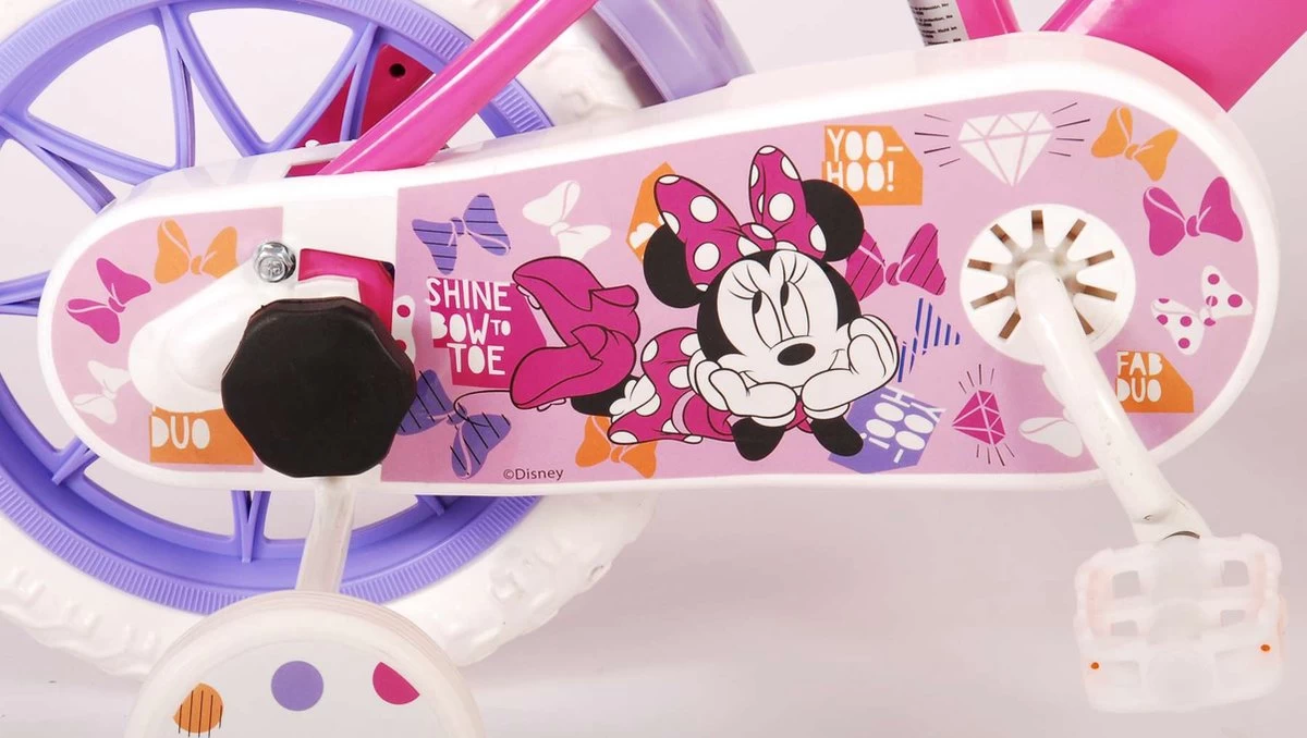 Disney Minnie Cutest Ever! Kinderfiets - Meiden - 12 Inch - Roze - Doortrapper - Afbeelding 11