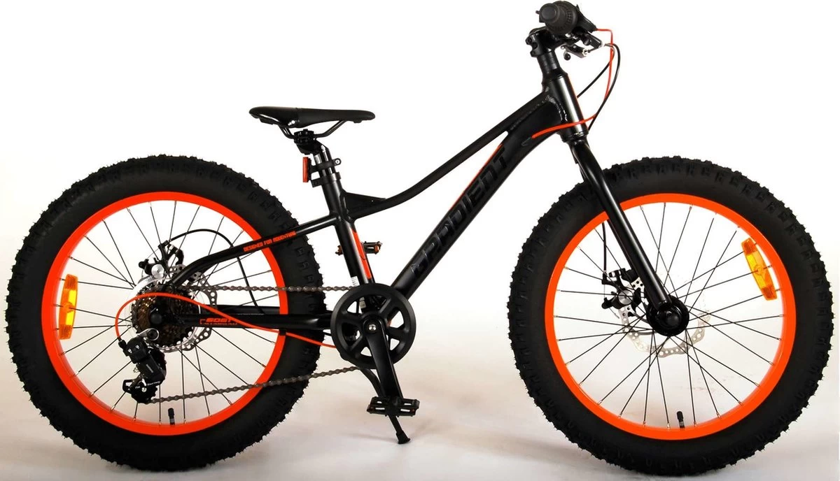 Volare Gradient Kinderfiets – Jongens – 20 Inch – Zwart Oranje Rood – 6 Speed – Prime Collection - Afbeelding 4