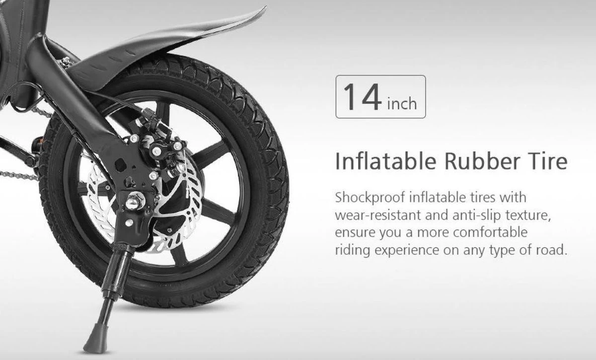 Matrix E Bike - Kugoo B2 Pro - Elektrische Opvouwbare Fiets/step 14 Inch 400W - Met Trappers - Snelheid Max. 45 Km/u - Afbeelding 16