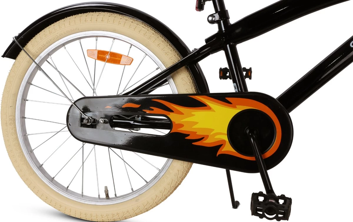 SJOEF Cruise Jongensfiets 20 Inch - Zwart - Afbeelding 6