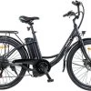 Myatu E-bike 26 Inch City Pedelec Voor Dames En Heren, Elektrische Fiets Met 12,5Ah Accu, 6 Versnellingen Shimano, Derailleur Versnellingen, Achter Motor 250 W-Zwart