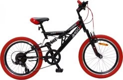 Amigo Fun Ride - Mountainbike 20 Inch - Voor Jongens En Meisjes - Met 7 Versnellingen - Zwart/Rood
