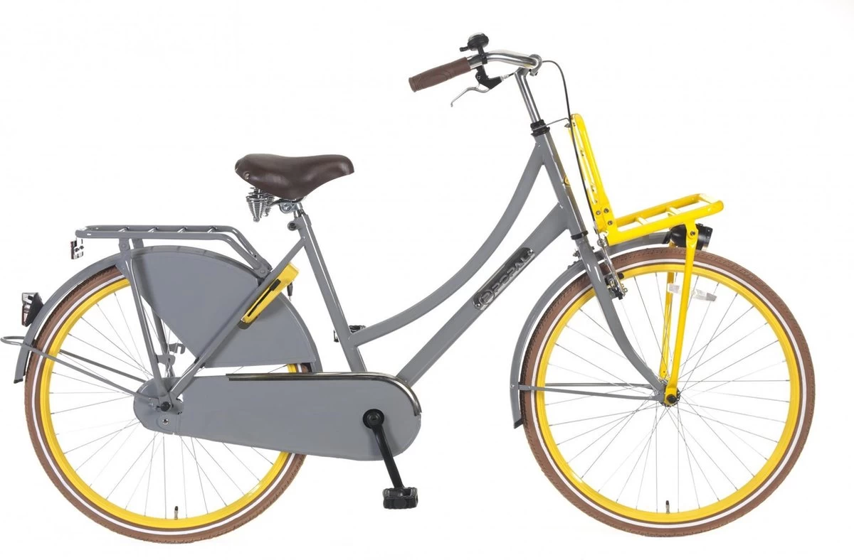 Popal Daily Dutch Basic Season - 26 Inch - Meisjesfiets - Transport - Grijs Geel