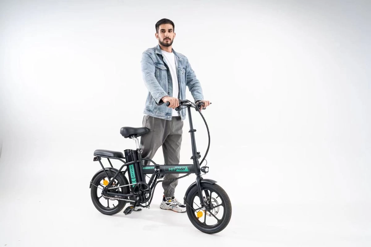 HITWAY E Bike Elektrische Fiets Vouwfiets, 36V/8.4Ah Batterij, 250W Motor, 25km/h, 35-70km, 16" City EBike Voor Heren En Dames