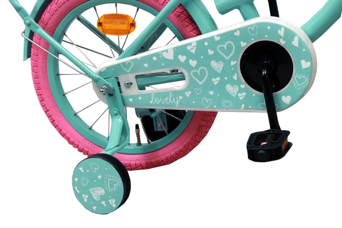 Amigo Lovely Meisjesfiets - Kinderfiets 12 Inch - Turquoise - Afbeelding 3