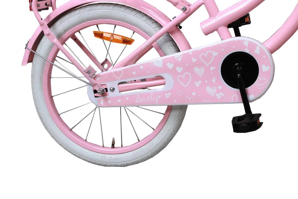 Amigo Lovely - Kinderfiets 18 Inch - Meisjes - Roze - Afbeelding 3