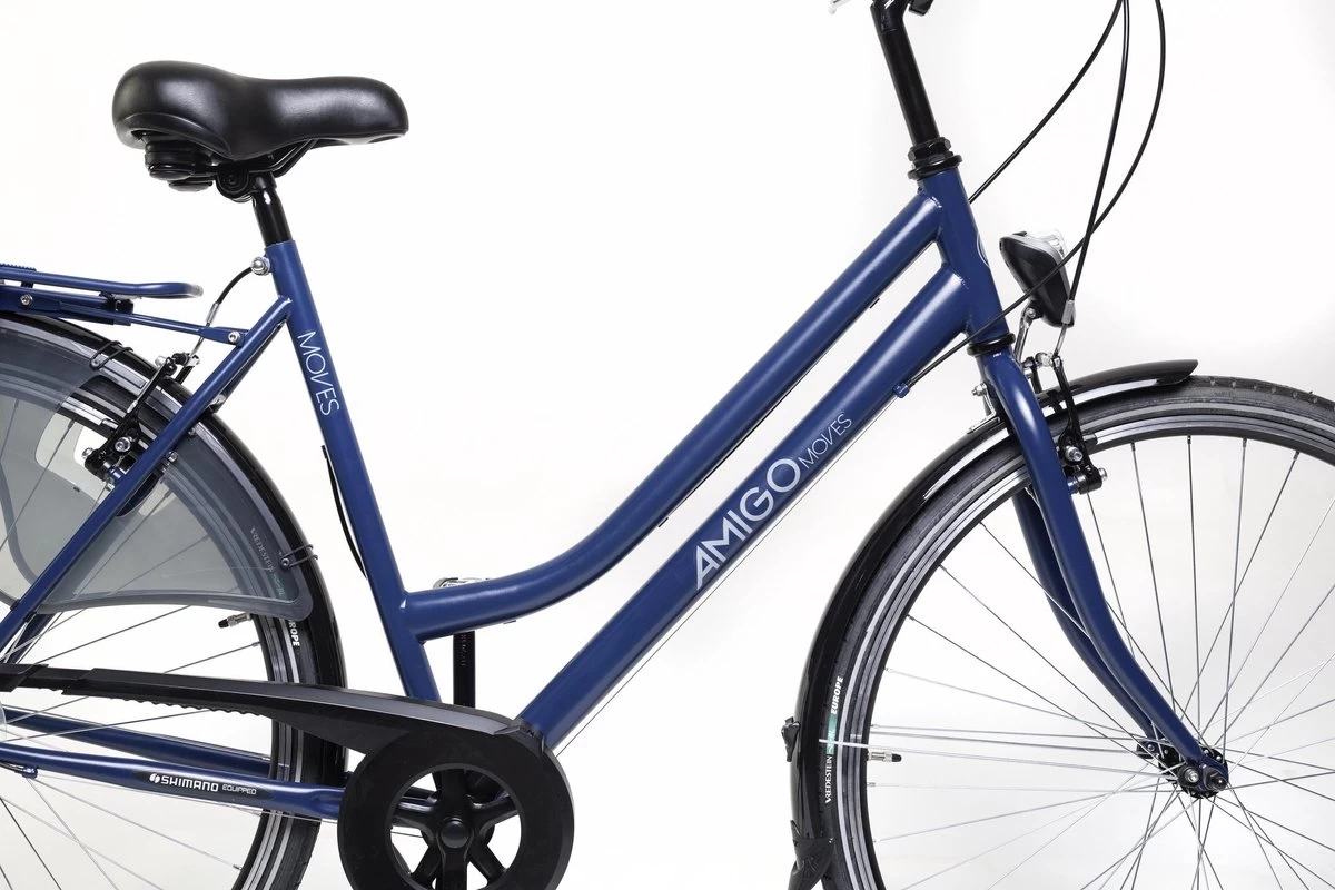Amigo Moves - Damesfiets 28 Inch - Fiets Met 6 Versnellingen - Matblauw - Afbeelding 7