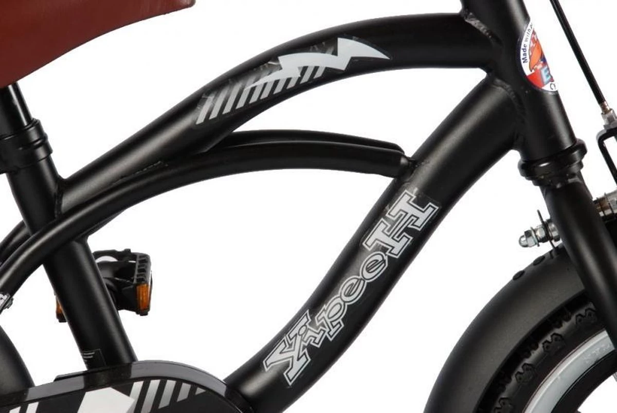 Volare Black Cruiser Kinderfiets - Jongens - 14 Inch - Zwart - 95% Afgemonteerd - Afbeelding 11