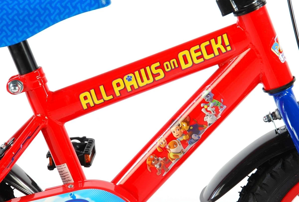 Volare Paw Patrol Kinderfiets - Jongens - 12 Inch - Rood/Blauw - Afbeelding 3