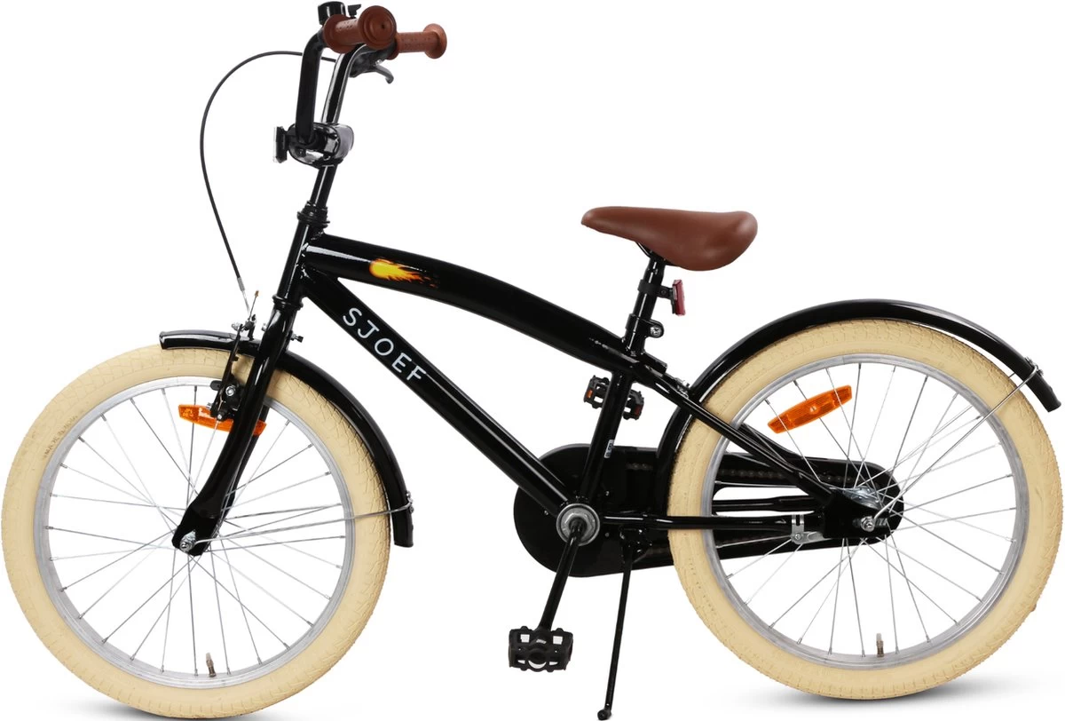 SJOEF Cruise Jongensfiets 20 Inch - Zwart - Afbeelding 4