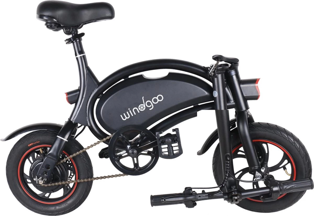 Merkloos Windgoo - B3 Pro V2 - Elektrische Long-Range E-Bike Met Trappers - E-bike - 25Km / H - Zwart - Afbeelding 2