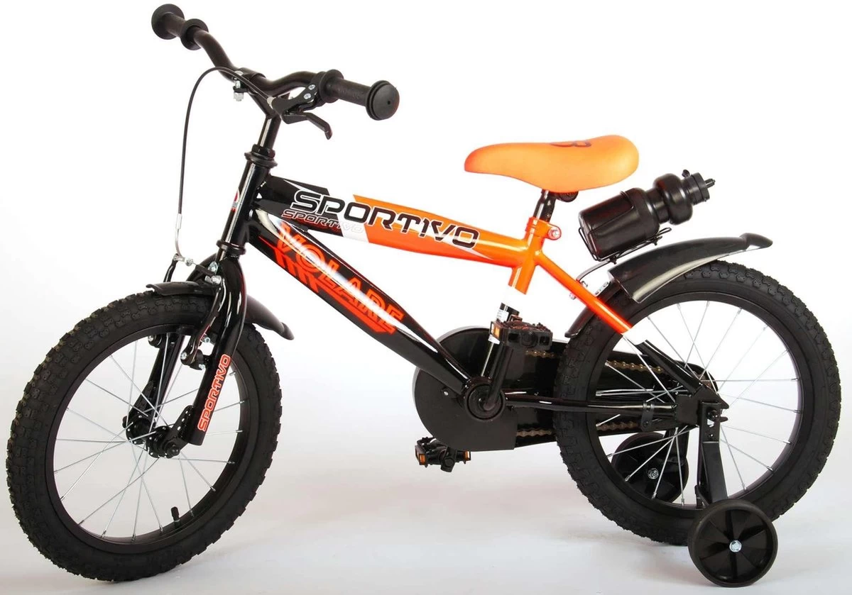 Volare Sportivo Kinderfiets - Jongens - 16 Inch - Neon Oranje Zwart - 95% Afgemonteerd - Afbeelding 10