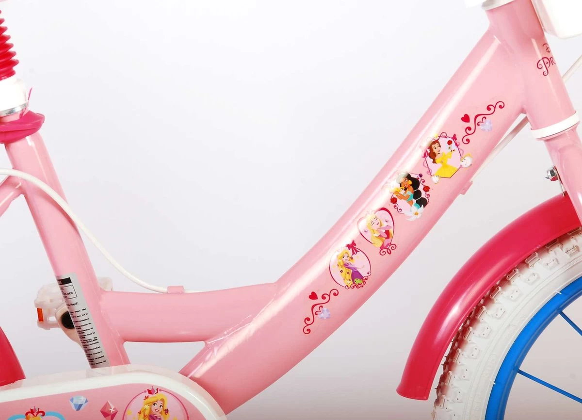 Volare Disney Princess Kinderfiets - Meisjes - 16 Inch - Roze Blauw - Twee Handremmen - Afbeelding 11