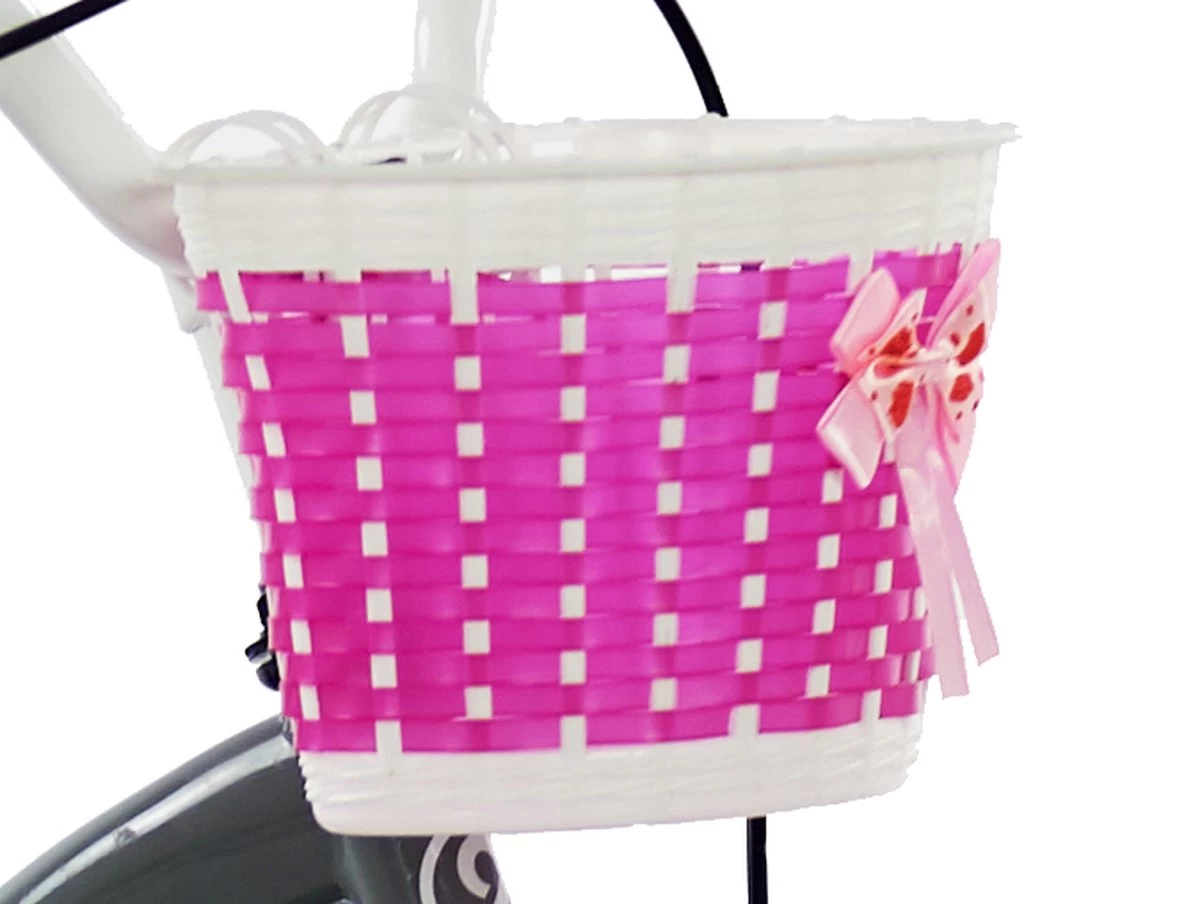 2Cycle Pretty Meisjesfiets - 16 Inch - Grijs-Roze - Meisjesfiets - Afbeelding 3