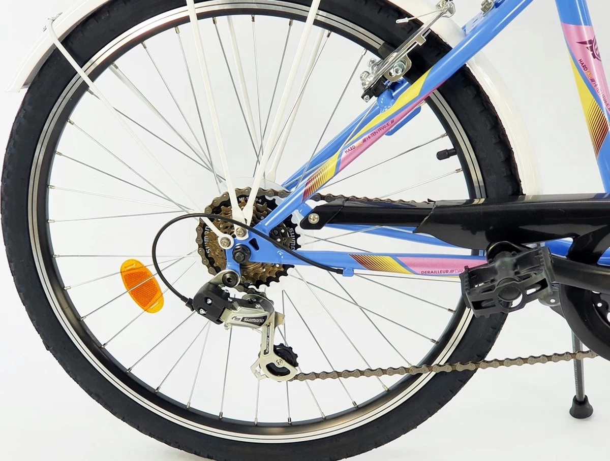 Sprint Starlet - Meisjesfiets 24 Inch - 6 Versnellingen Shimano - Blauw/Wit - Framemaat:38 Cm - BK22SI8740 BI - Afbeelding 2