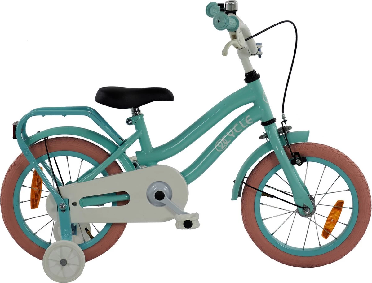 2Cycle Pretty Kinderfiets - 14 Inch - Groen - Meisjesfiets - Afbeelding 2