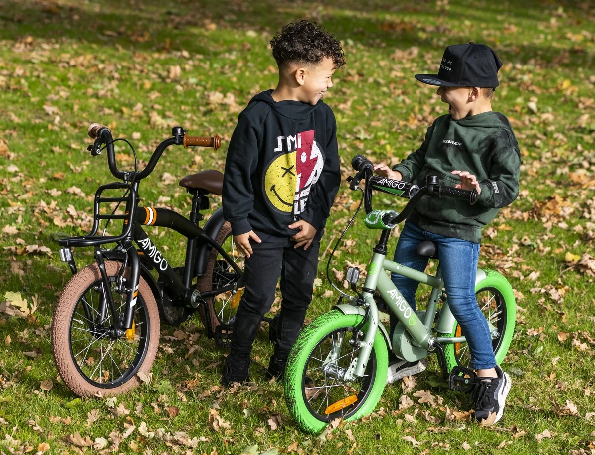 Amigo 2Cool Jongensfiets - Kinderfiets 12 Inch - Matzwart - Afbeelding 5