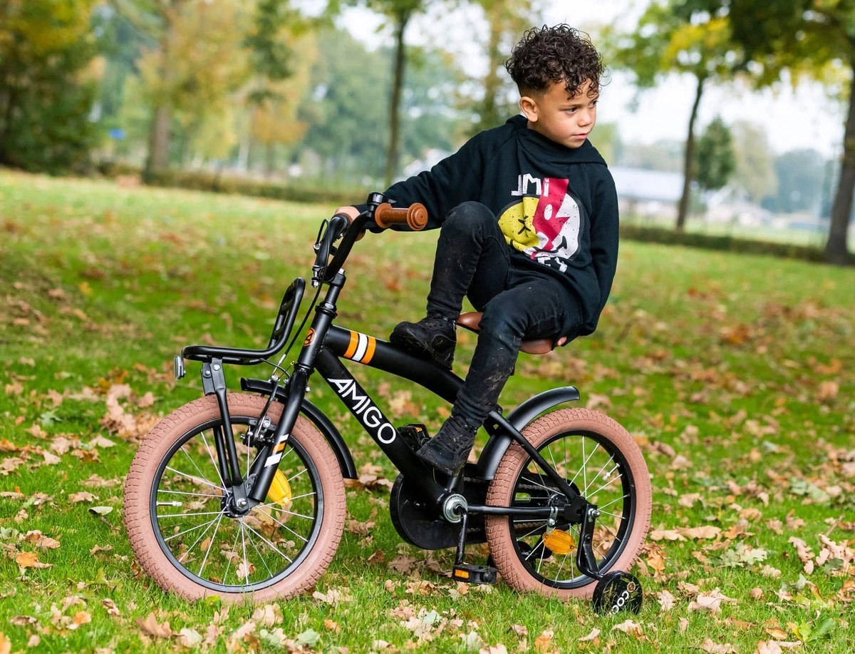 Amigo 2Cool Jongensfiets - Kinderfiets 12 Inch - Matzwart - Afbeelding 6