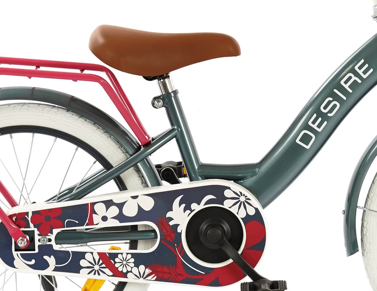 2Cycle Desire Kinderfiets - 18 Inch - Voordrager - Grijs - Meisjesfiets - Afbeelding 3