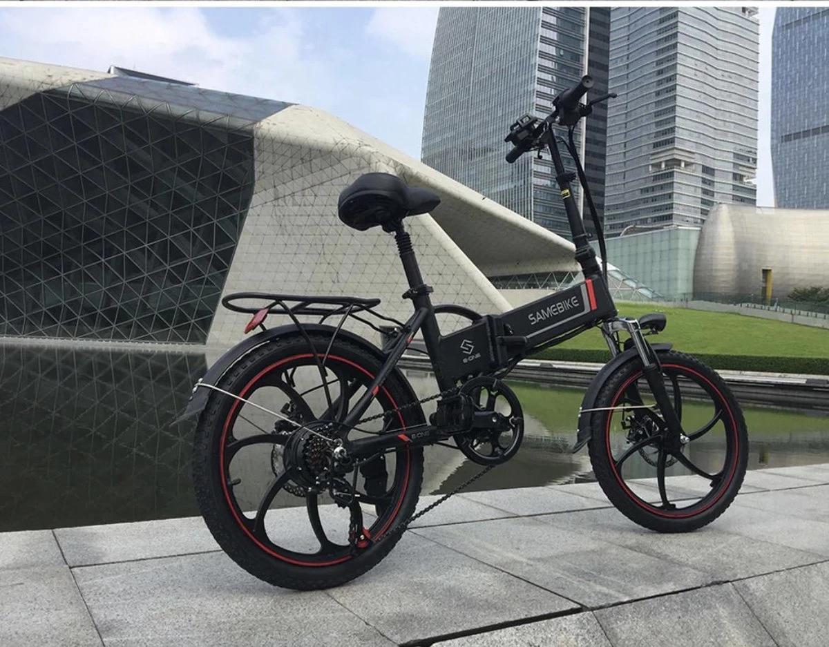 Samebike Elektrische Vouwfiet - Shimano 7 Speed Derailleur - 48V/ 10Ah Lithium Batterij - Aluminium -sportief/modern - 35km/u - Wit - Afbeelding 5