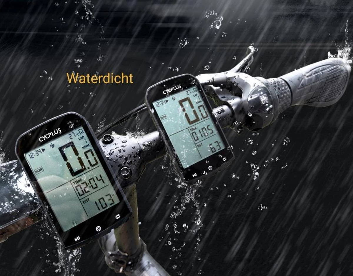 Cycplus Fietscomputer Draadloos - Bluetooth 4.0 Fietscomputer - Nauwkeurige GPS - Inclusief Stuurhouder - Ondersteund Strava App - Waterdicht - 2.9inch Scherm Met Achtergrondverlichting - Kilometerteller - Fietsnavigatie - Afbeelding 2