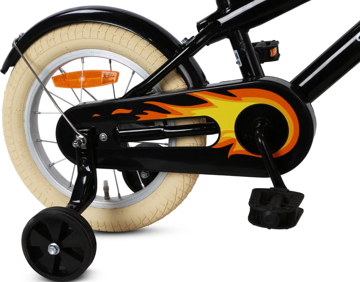 SJOEF Cruise Jongensfiets 14 Inch - Zwart - Afbeelding 6