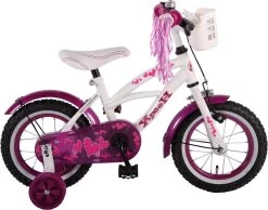 Volare Heart Cruiser Kinderfiets - Meisjes - 12 Inch - Wit Paars