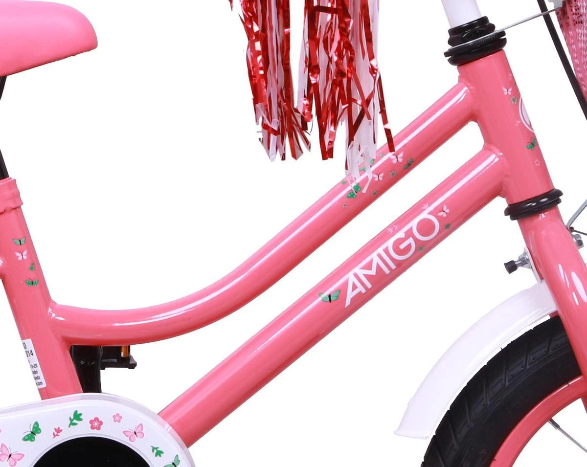 Amigo Magic Meisjesfiets - Kinderfiets 12 Inch - Roze - Afbeelding 3