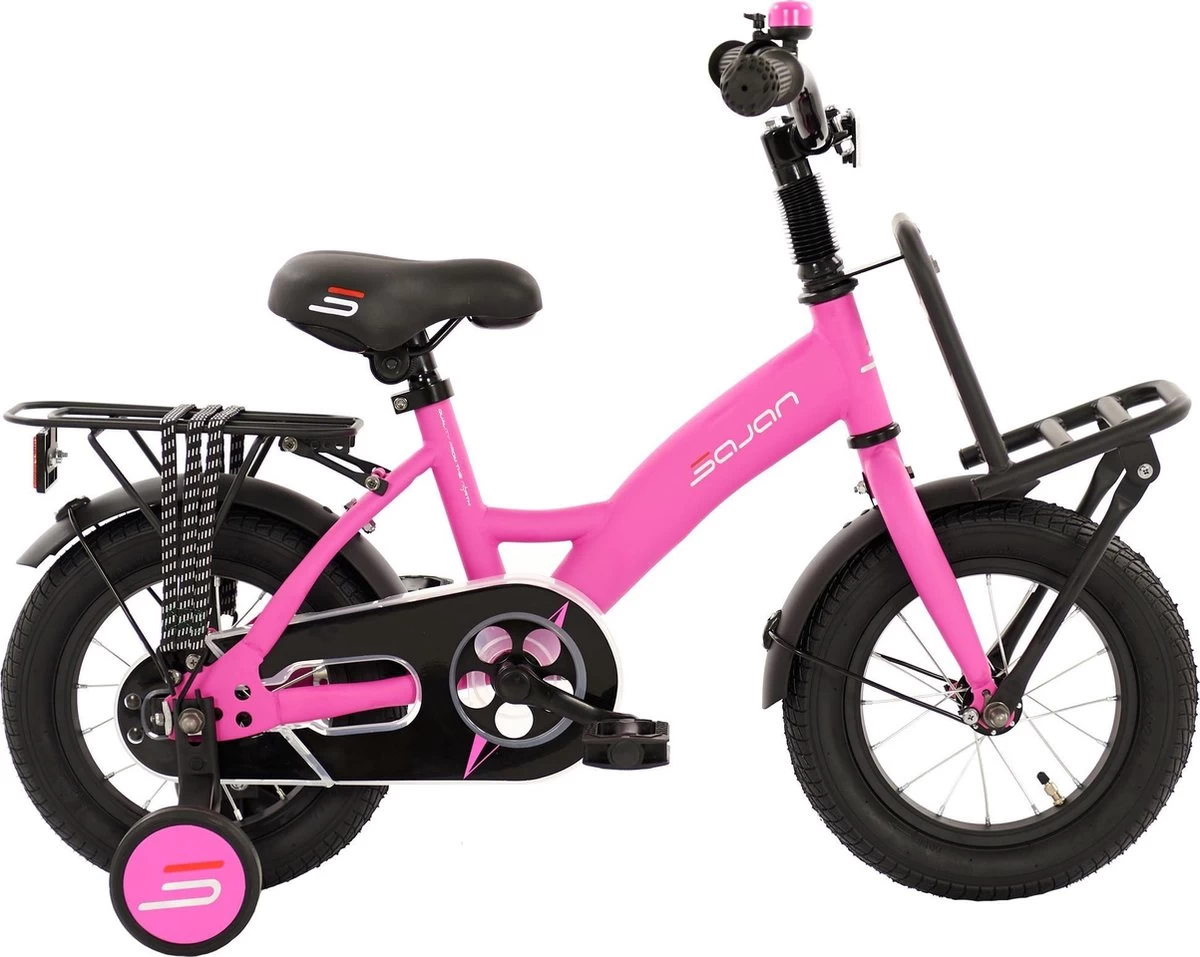 Sajan Kinderfiets - 12 Inch - Mat-Roze - Meisjesfiets - Afbeelding 2