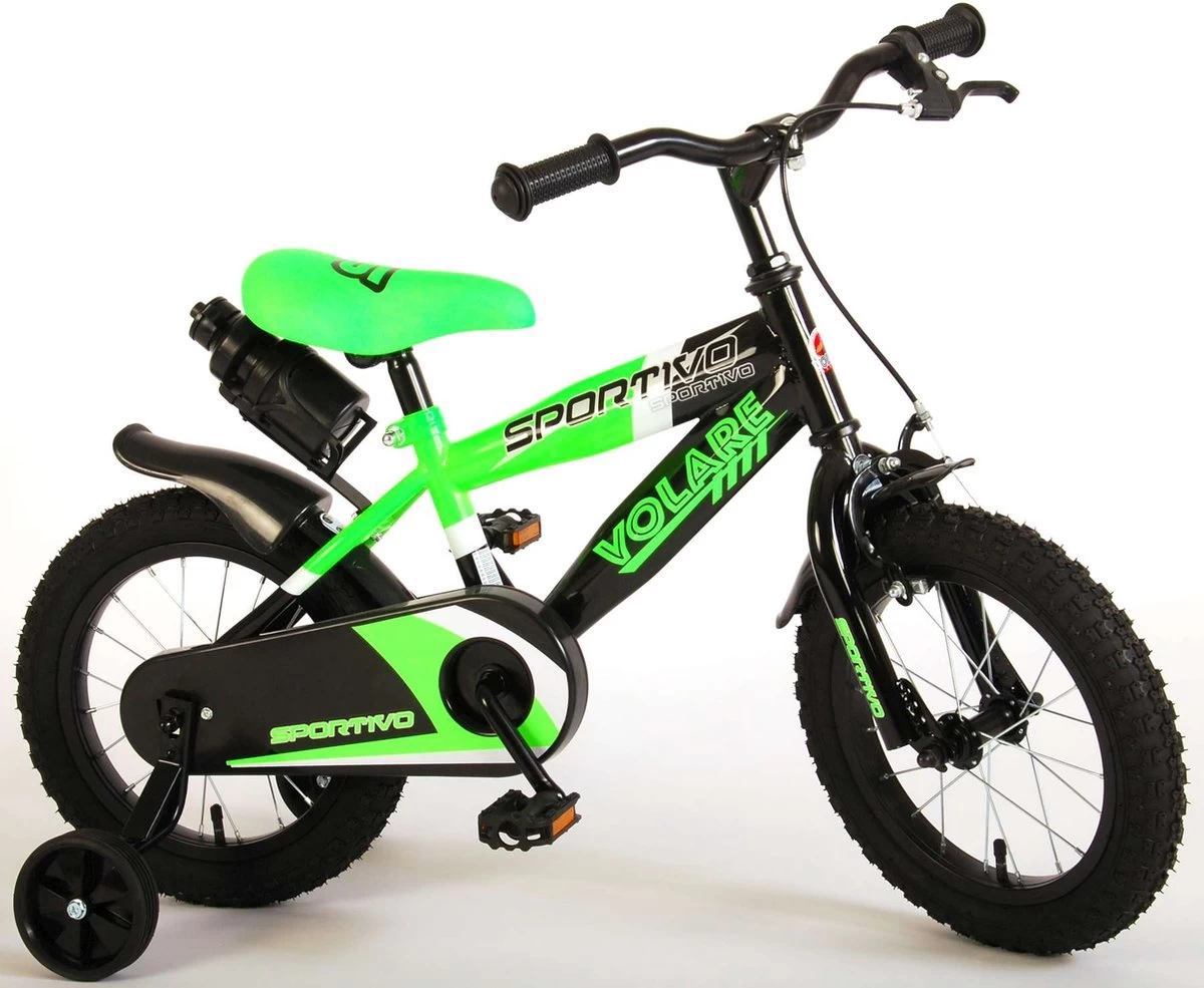 Volare Sportivo Kinderfiets - Jongens - 18 Inch - Neon Groen Zwart - 95% Afgemonteerd - Afbeelding 9