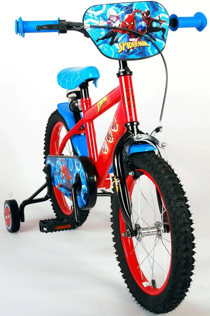Marvel Spider-Man Kinderfiets - Jongens - 16 Inch - Blauw/Rood - Afbeelding 10