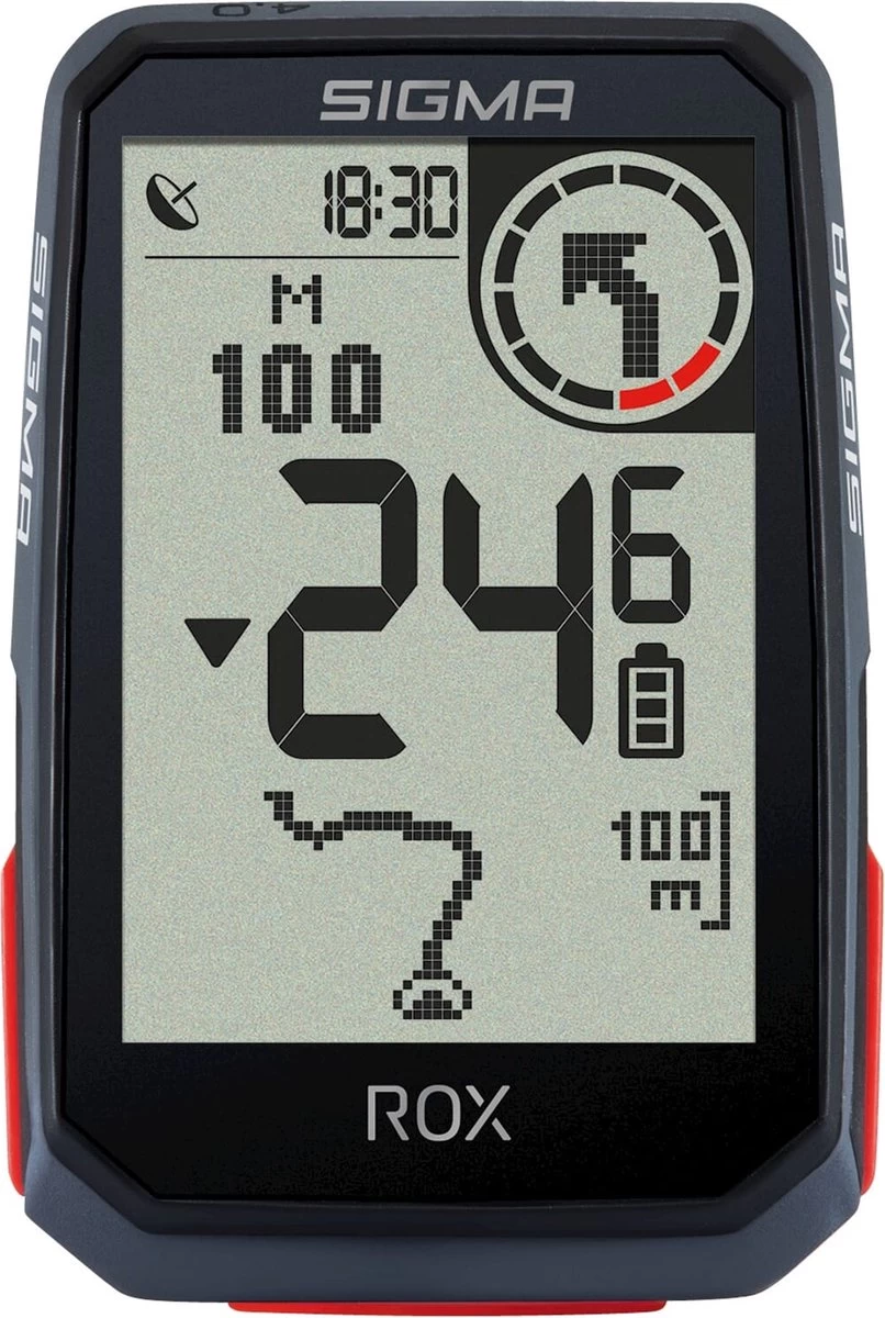 SIGMA SPORT ROX 4.0 GPS Fietscomputer Incl. Stuurhouder, Zwart