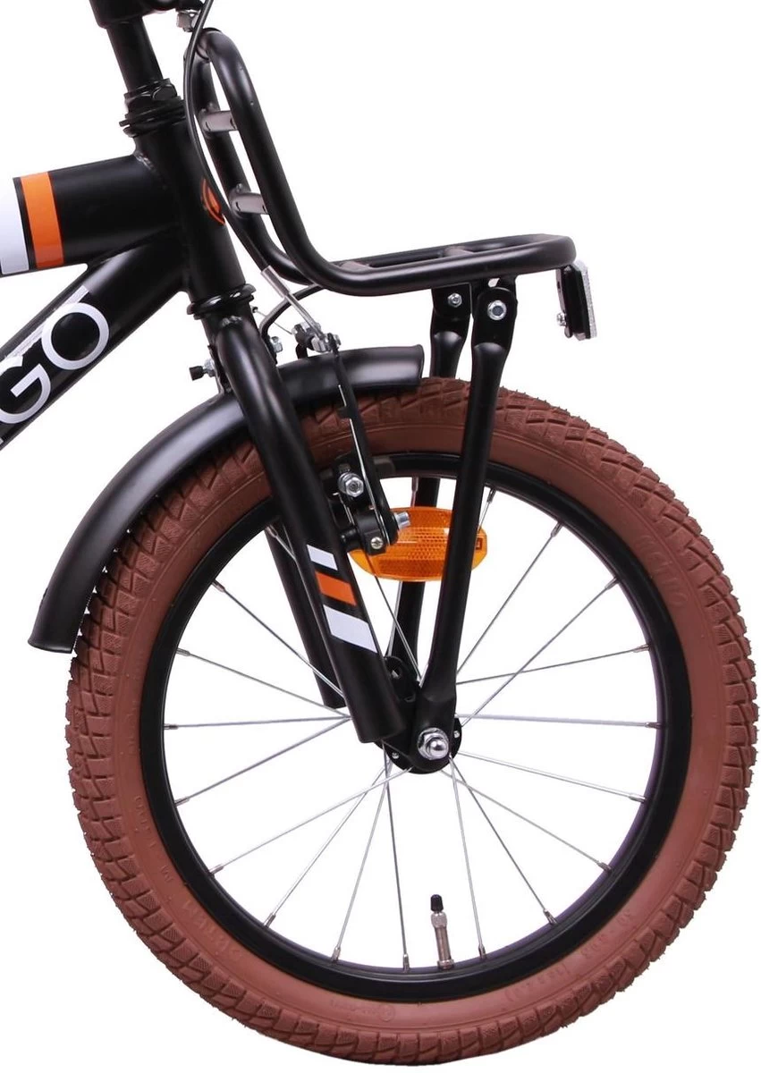 Amigo 2Cool Jongensfiets - Kinderfiets 16 Inch - Matzwart - Afbeelding 7