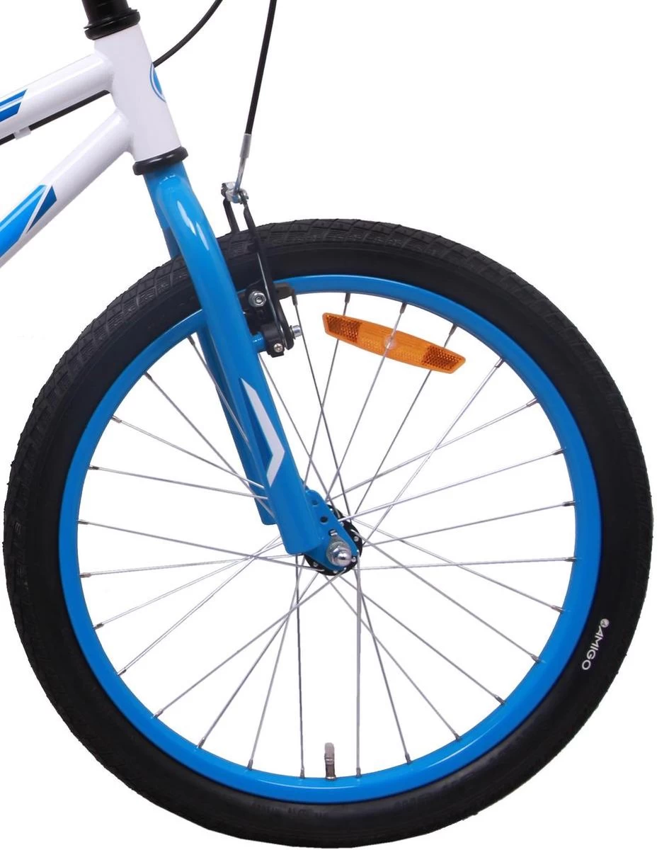 Amigo Cross Jongensfiets - Kinderfiets 20 Inch - Wit/Blauw - Afbeelding 4