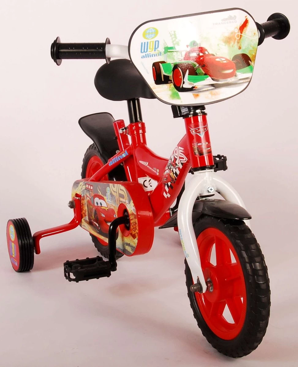 Disney Cars Kinderfiets - Jongens - 10 Inch - Rood - Doortrapper - Afbeelding 10